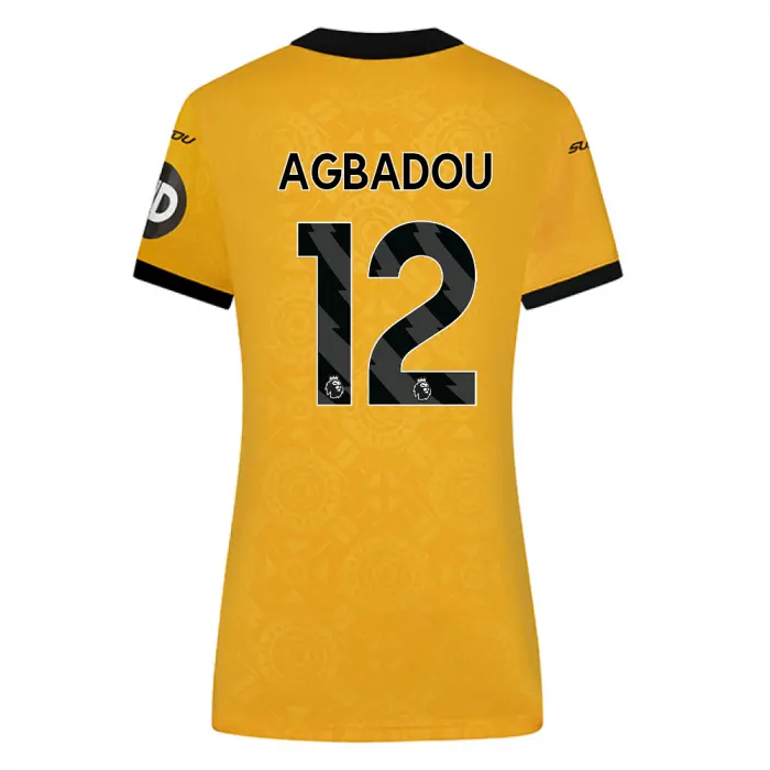 Wolverhampton Wanderers Store | Shop Official 2025-26 Wolves Home Shirt – Womens AGBADOU 12 Wolves Gear